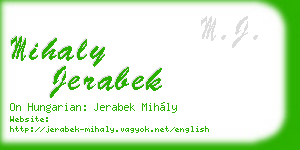 mihaly jerabek business card